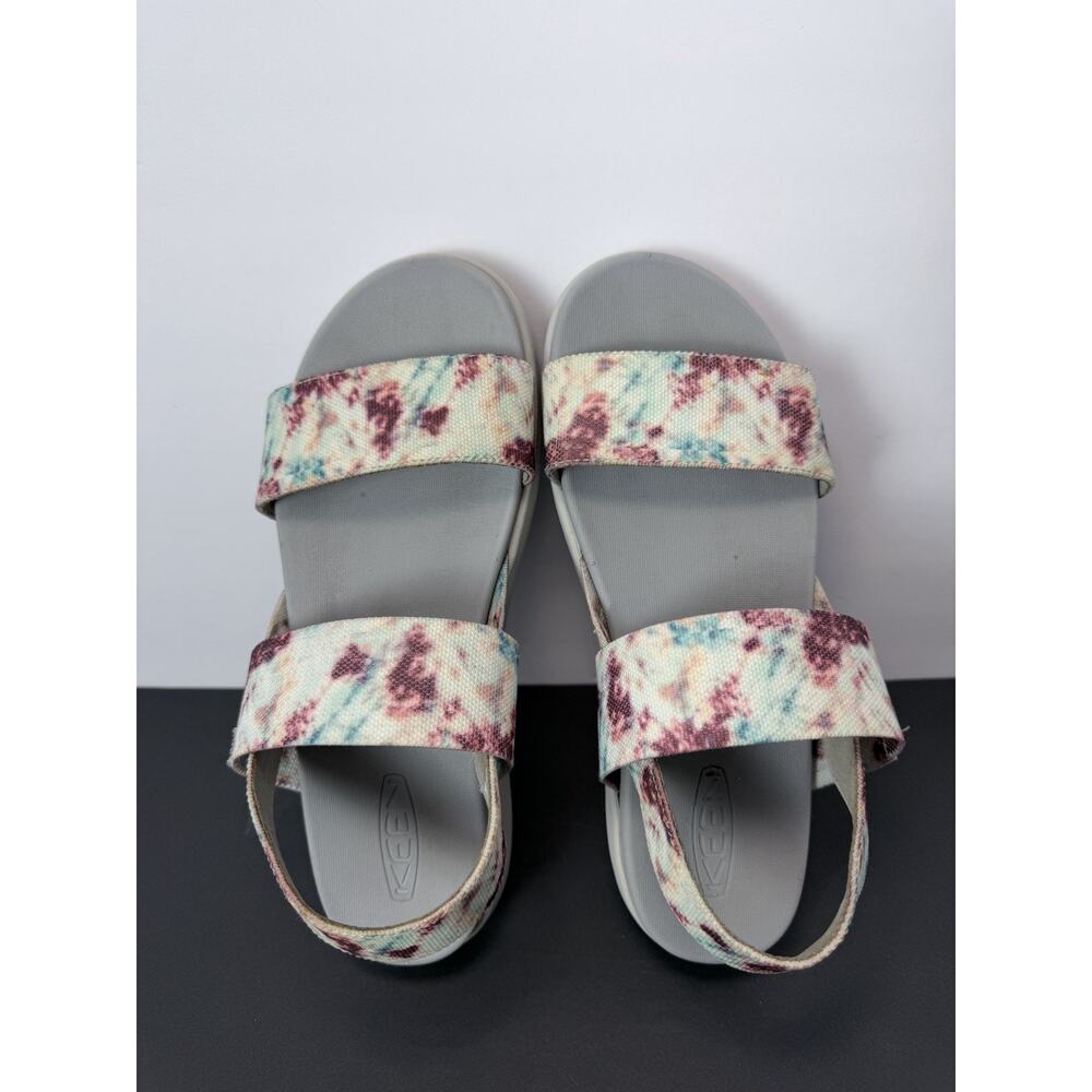 Keen Sandals Elle Strappy Tie Dye Size US 9 White Blue Purple - Picture 7 of 9